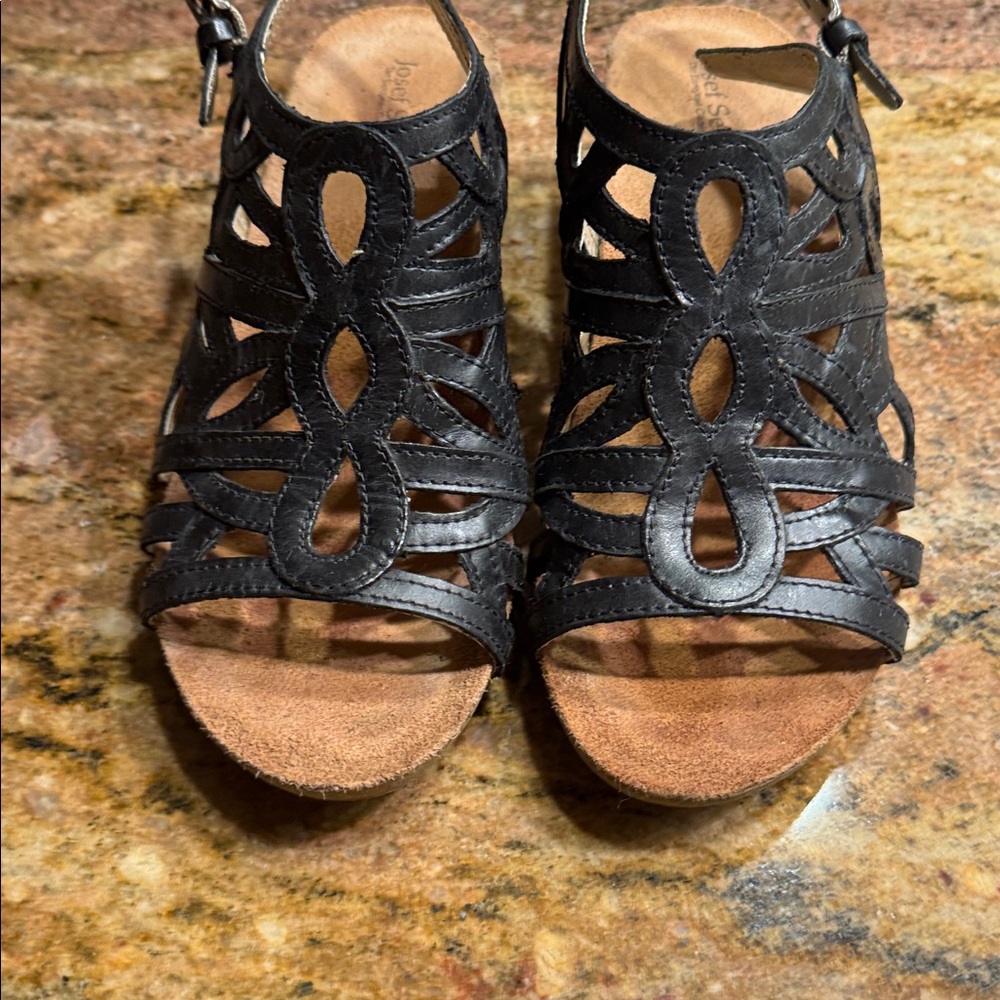 Josef Seibel Black Women's Sandals 38 - Picture 4 of 5